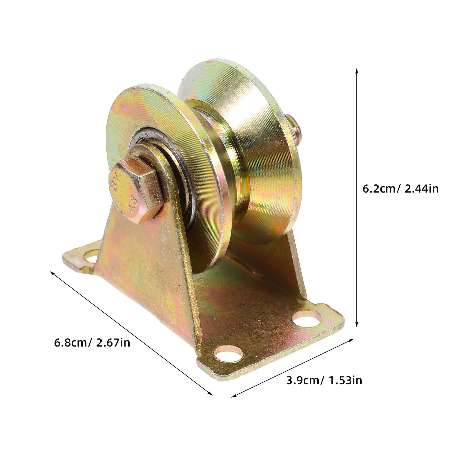 

2Pcs Cable Pulley Wheel Heavy Duty Sliding Door Ceiling Mount Hanging Wire Towing Pulley Block for Wardrobe Bookcase Kitchen