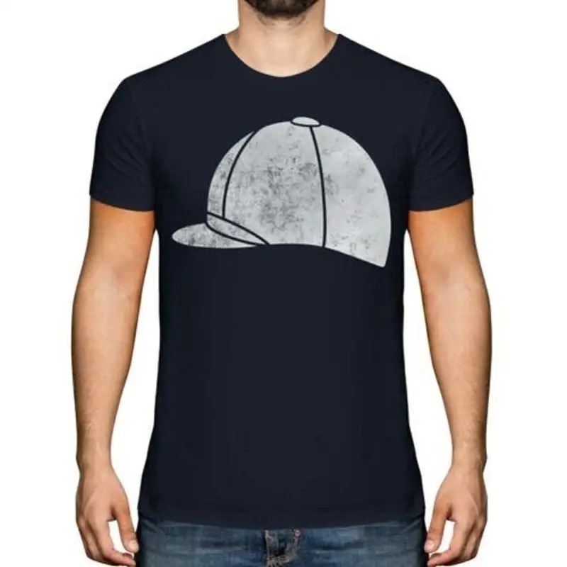 Casco ecuestre con estampado relajado, camiseta de caballo de estilo vintage para hombre, regalo