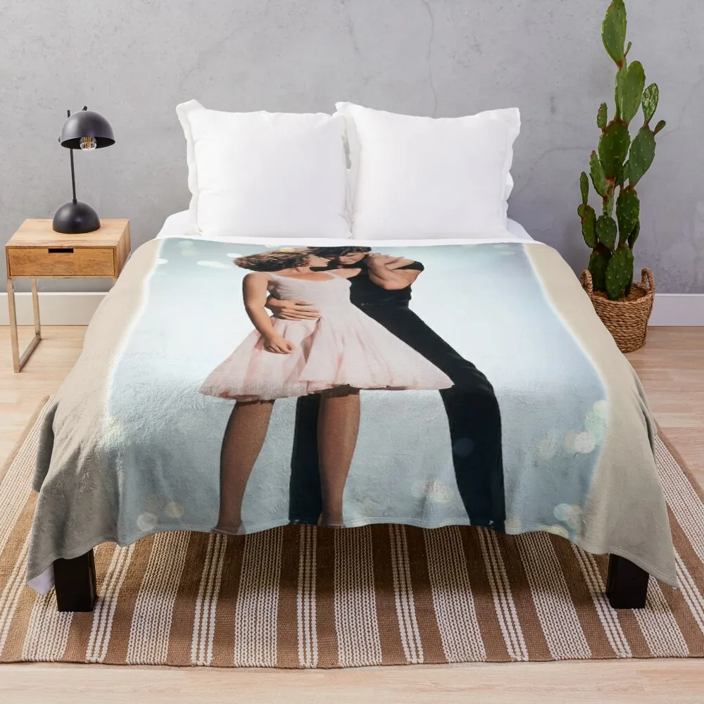 

Jhonny and Babe - Dirty Dancing - watercolor D10 Throw Blanket blankets ands cosplay anime Blankets For Sofas Furry Blankets