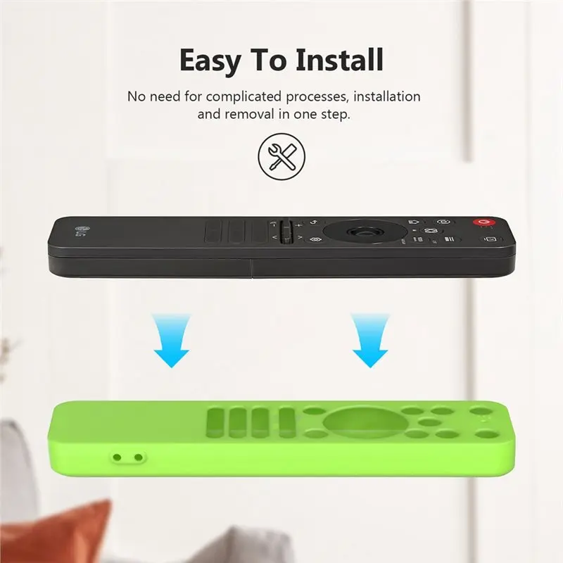 Stylish-Silicone Protective Case For For MR25GA Remote Control With Lanyard Shockproof Soft Shell Sleeve Protector Green