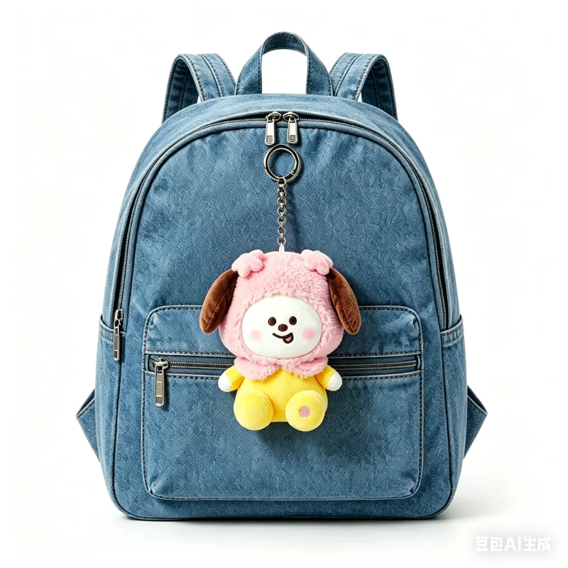 Peluche de Anime BT21 Tata Cooky, Juguete de Peluche Coreano de Moda Y2K, Mini Muñeca de Peluche, Accesorios para Mochila, Llavero, Regalo para Amigos