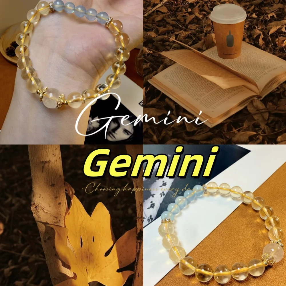 

Original 12 zodiac charm bracelet, best-selling fashion accessory, Gemini crystal bracelet, couple love gift, exquisite jewelry,