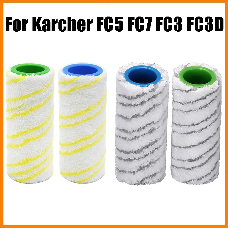 Para karcher fc3 fc5 fc7 rolos de microfibra chão elétrico escova acessórios aspirador robô peças reposição