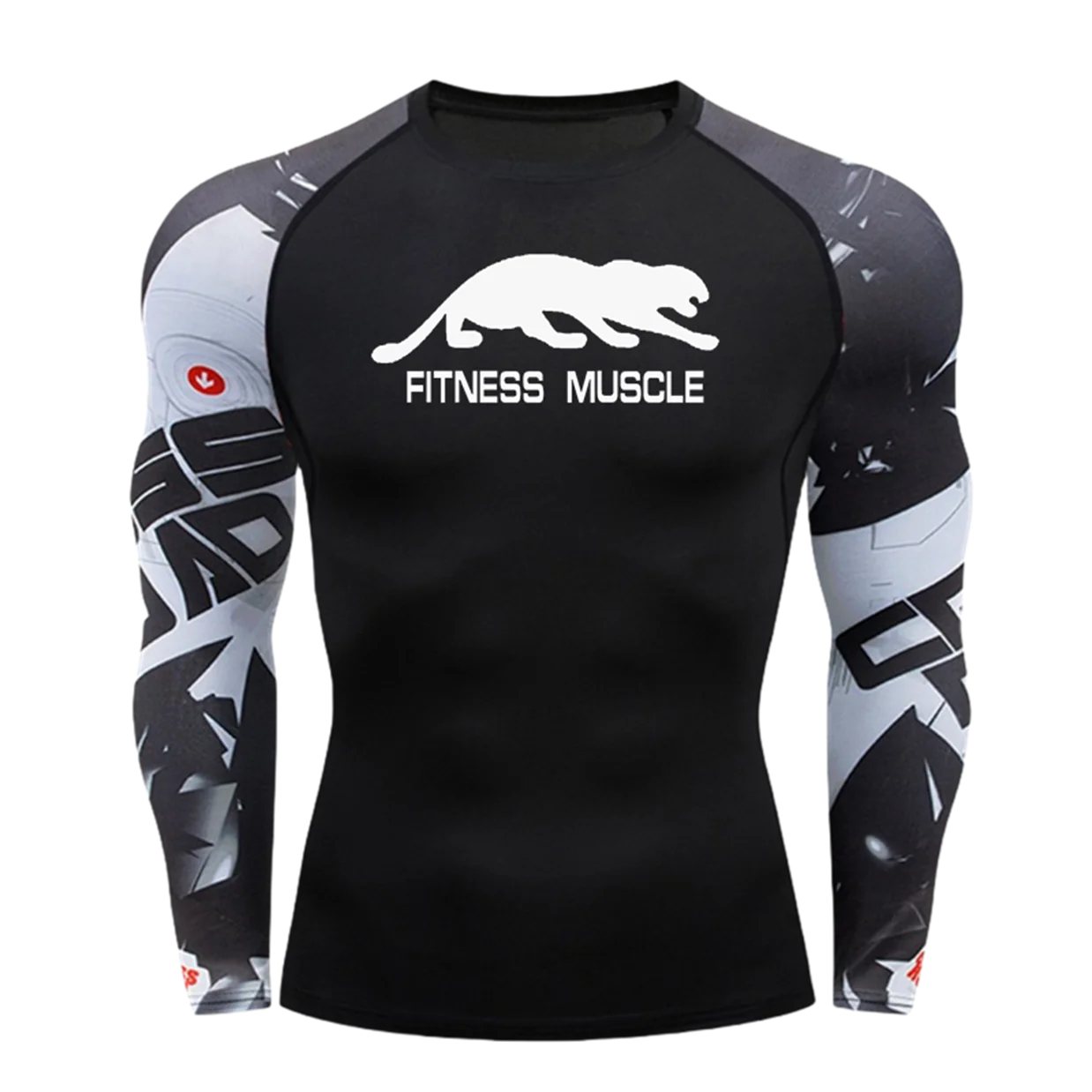 Fitness Running T Shirt Męska koszulka z długim rękawem Gym Męska odzież sportowa Kompresyjne koszulki Dry Fit Mężczyźni Fitness Sport Tight Tee