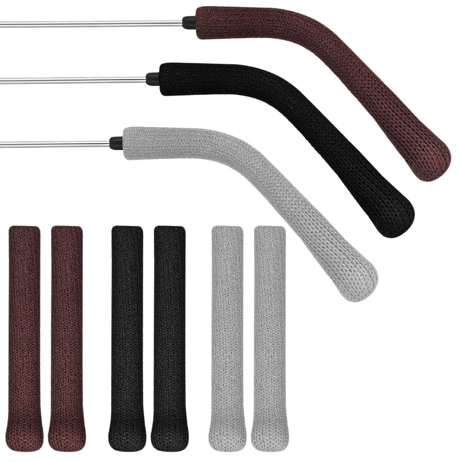 3Pairs نظارات الأذن قبضة الحياكة الأكمام وسادة مريحة واقية نونسليب النظارات معبد يغطي نظارات الأذن وسادة #4