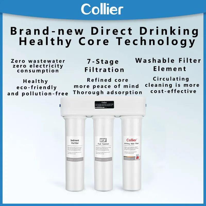 Filter Air Minum Langsung collier HT3: Ultrafiltrasi & Magnetisasi, untuk Rumah, Dapur, RV & Lainnya