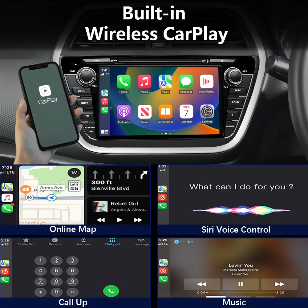 CHSTEK Android 14 Carplay For Suzuki SX4 S-Cross JY 2012-2016 Car Radio Multimedia Player GPS Navigation WIFI 4G BT FM Head Unit