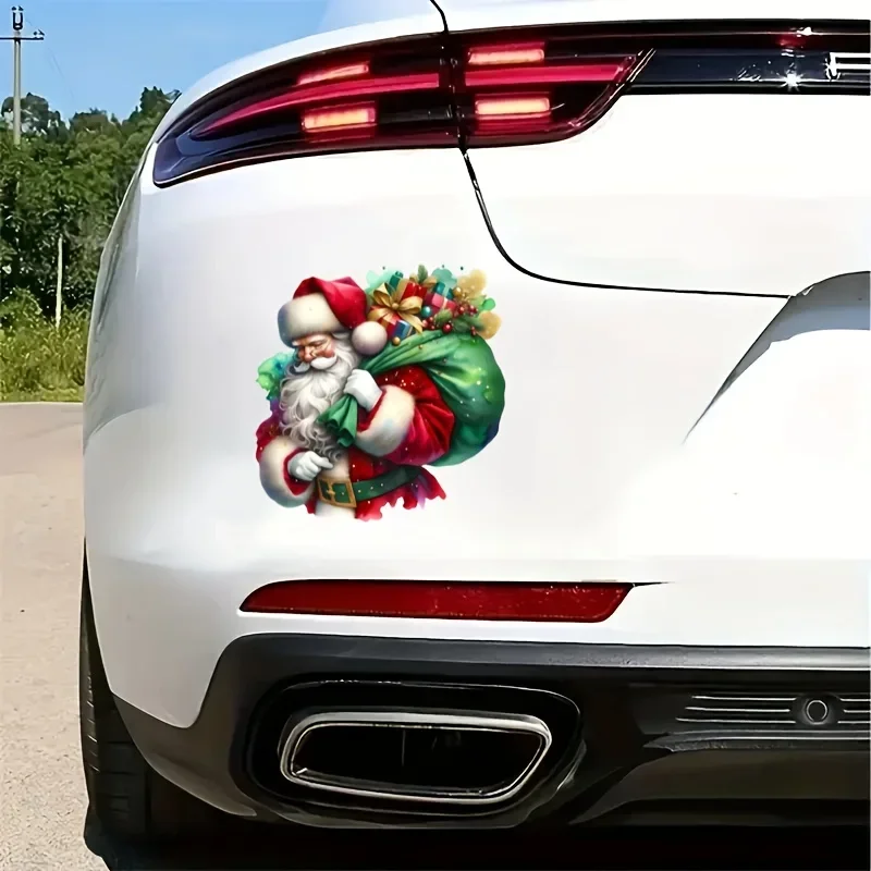 

1PC Santa Claus Stickers, Essential Christmas Season Decor Decals,Holiday Themed Gift Decoration Accessories