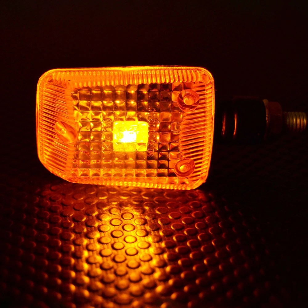 2/4Pcs Motorcycle LED Turn Signal Indicator Amber Light Lamp Universal Emark For Honda For Yamaha For Suzuki For Kawasaki