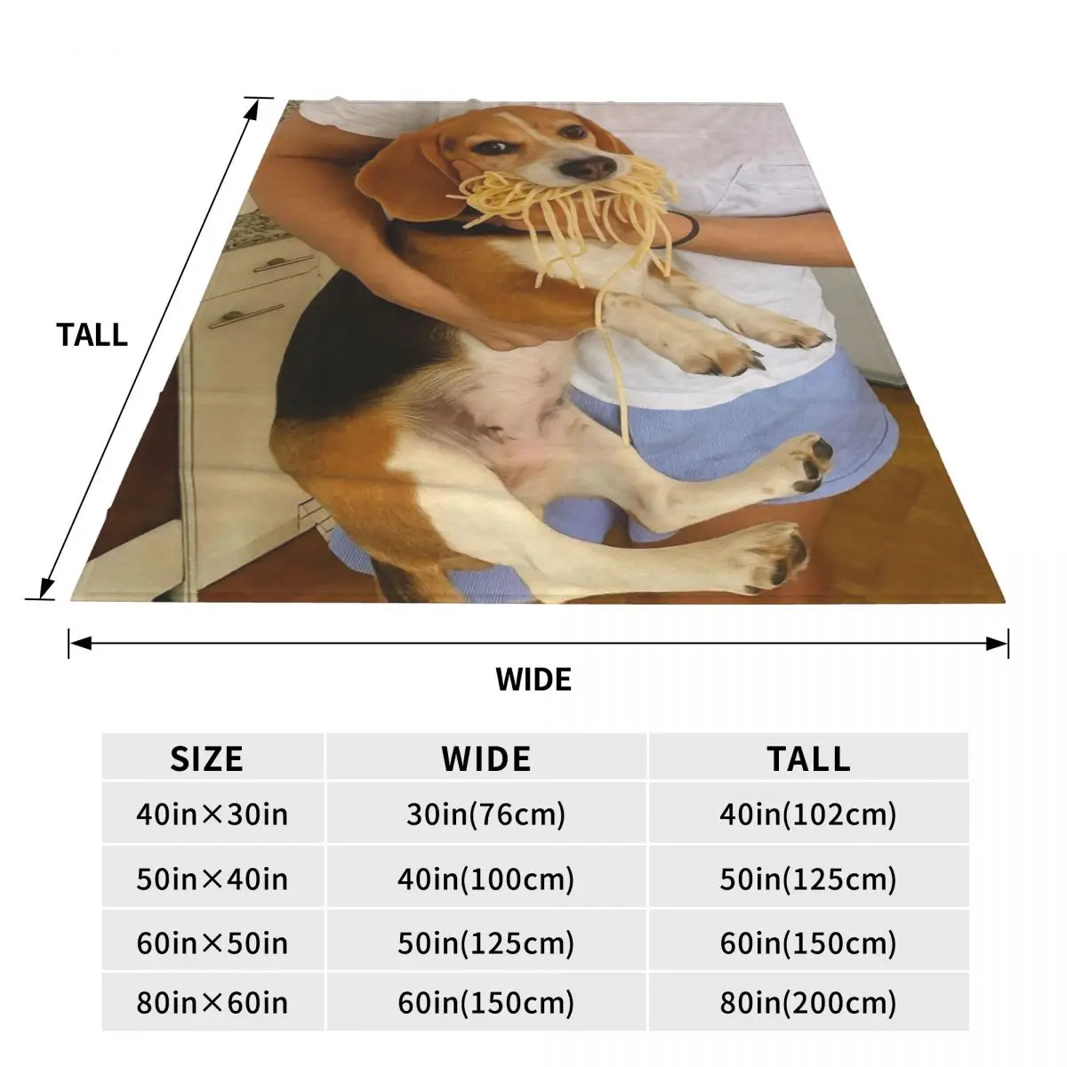 Funny Beagle Dog Design Blankets Soft Warm Flannel Throw Blanket Cover for Bed Travel Home Couch