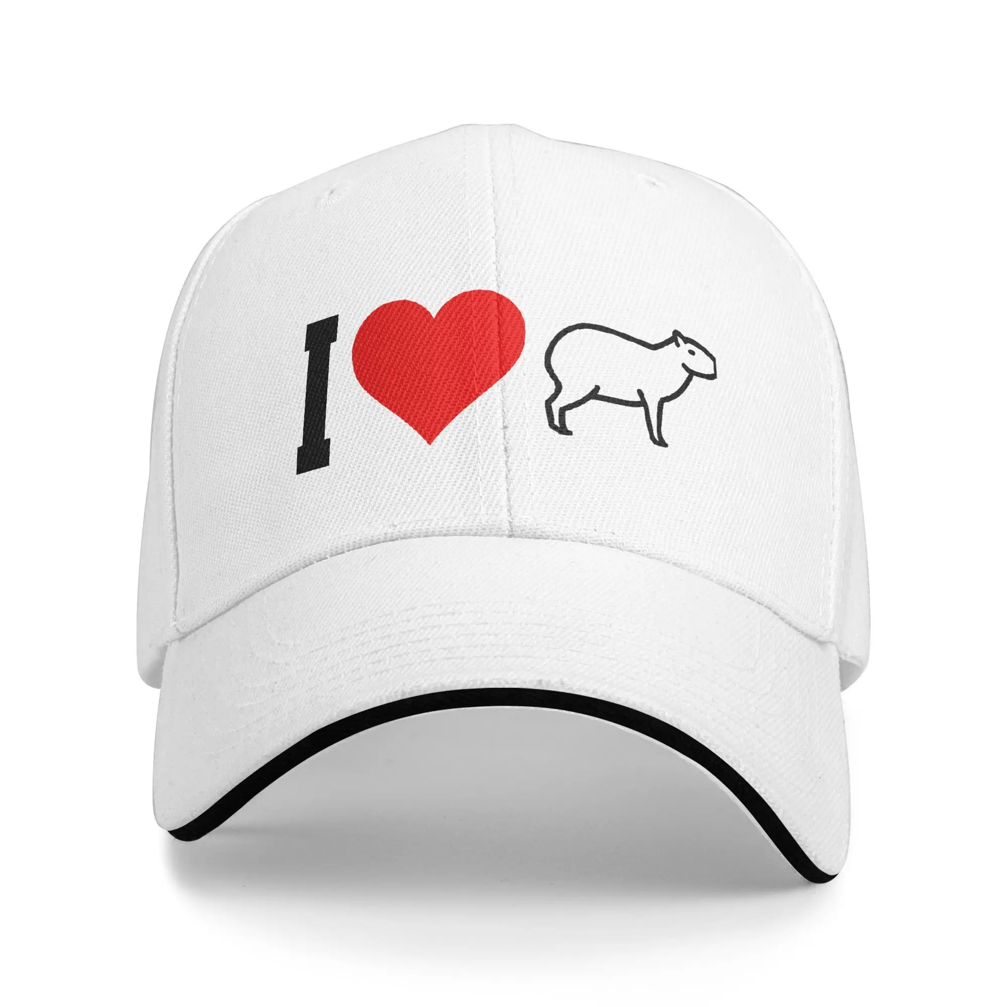 

New Arrival Baseball Cap i love heart capybara Accessories For Unisex Trucker Hats Fashion Snapback Cap Adjustable Fit