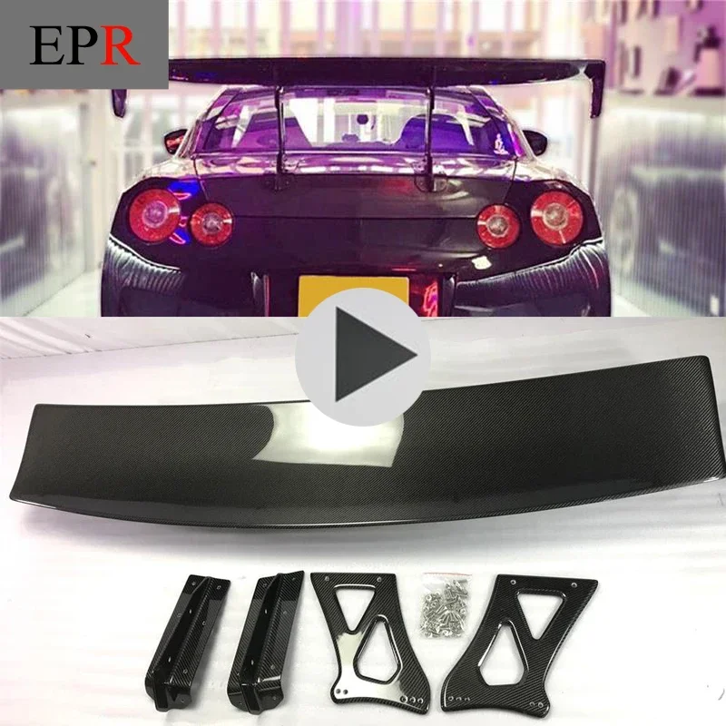 

Автомобильные аксессуары R35 из углеродного волокна VAR Style Euro Edition GT Wing для Nissan GTR, спойлер из глянцевого волокна