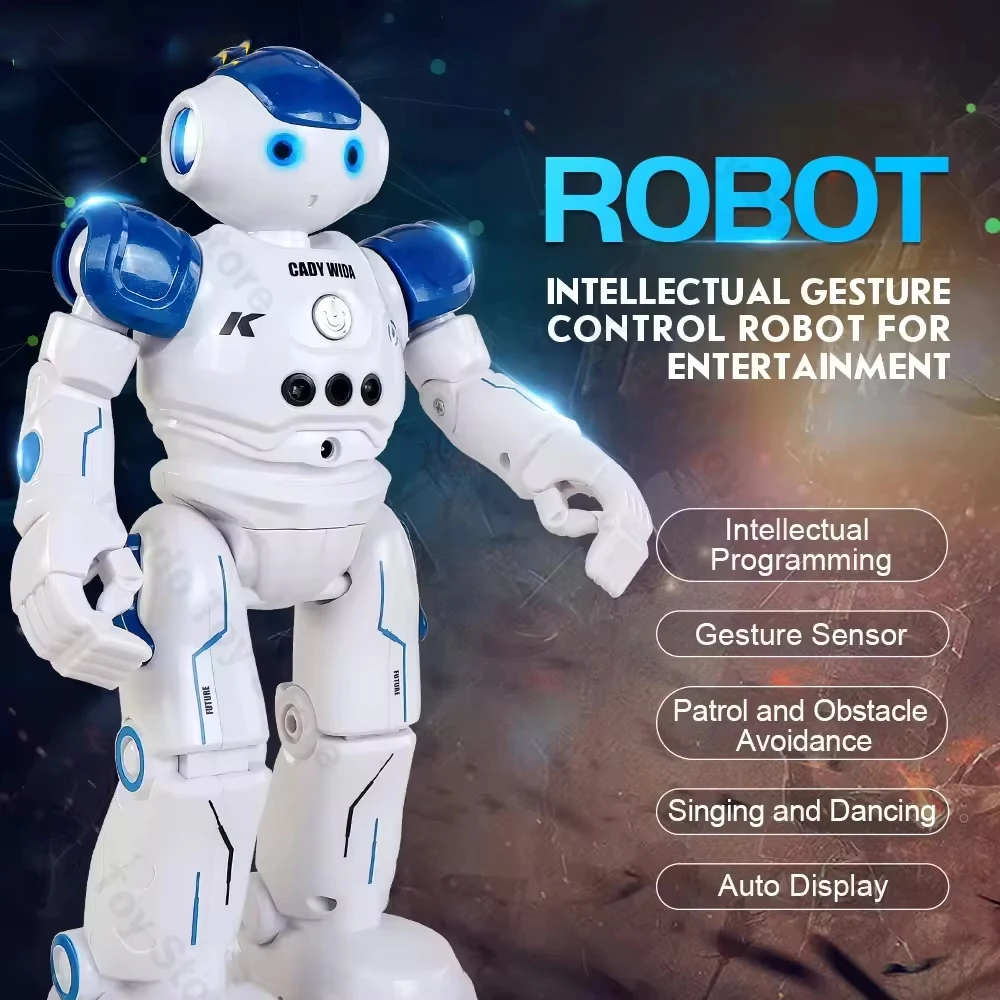 

Smart Rc Robot Intelligent 2.4G Infrared Sensor Wireless Dance Music Robo Remote Control Programming Robot Toys for Kids Xmas