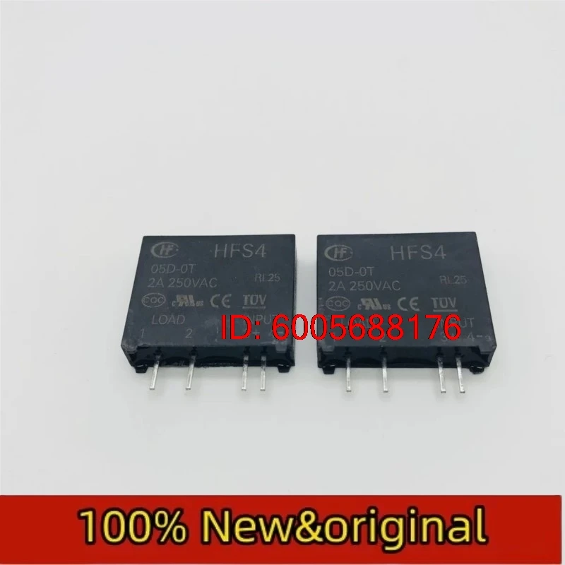 10PCS HFS4-05D-0T Input 5VDC Output 2A250VAC AC Zero Crossing Type Hongfa Solid State Relay, Original & Brand New