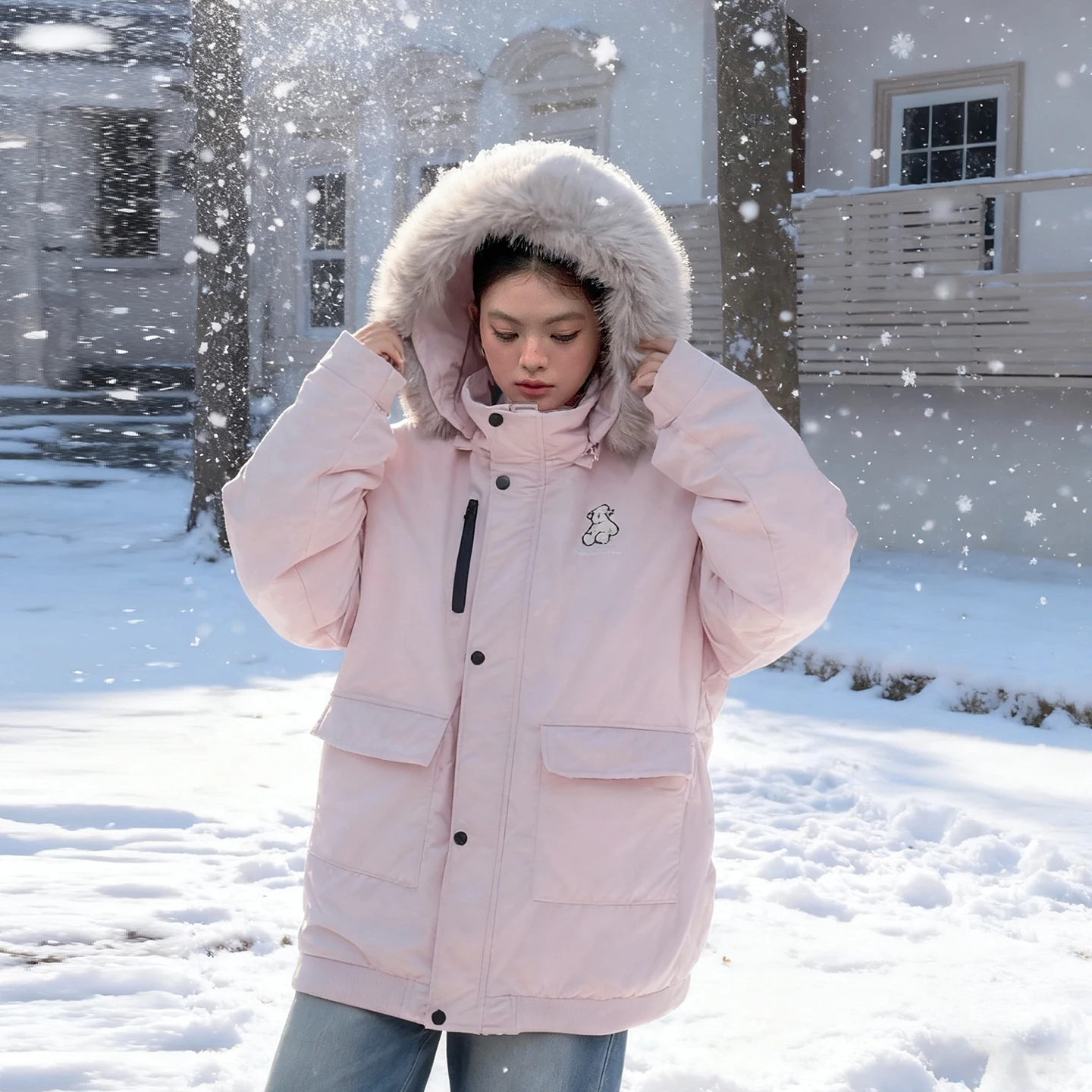 

Утепленная парка-пальто: теплая зимняя верхняя одежда из хлопка, уникальная модель для полных женщин, для повседневной носки