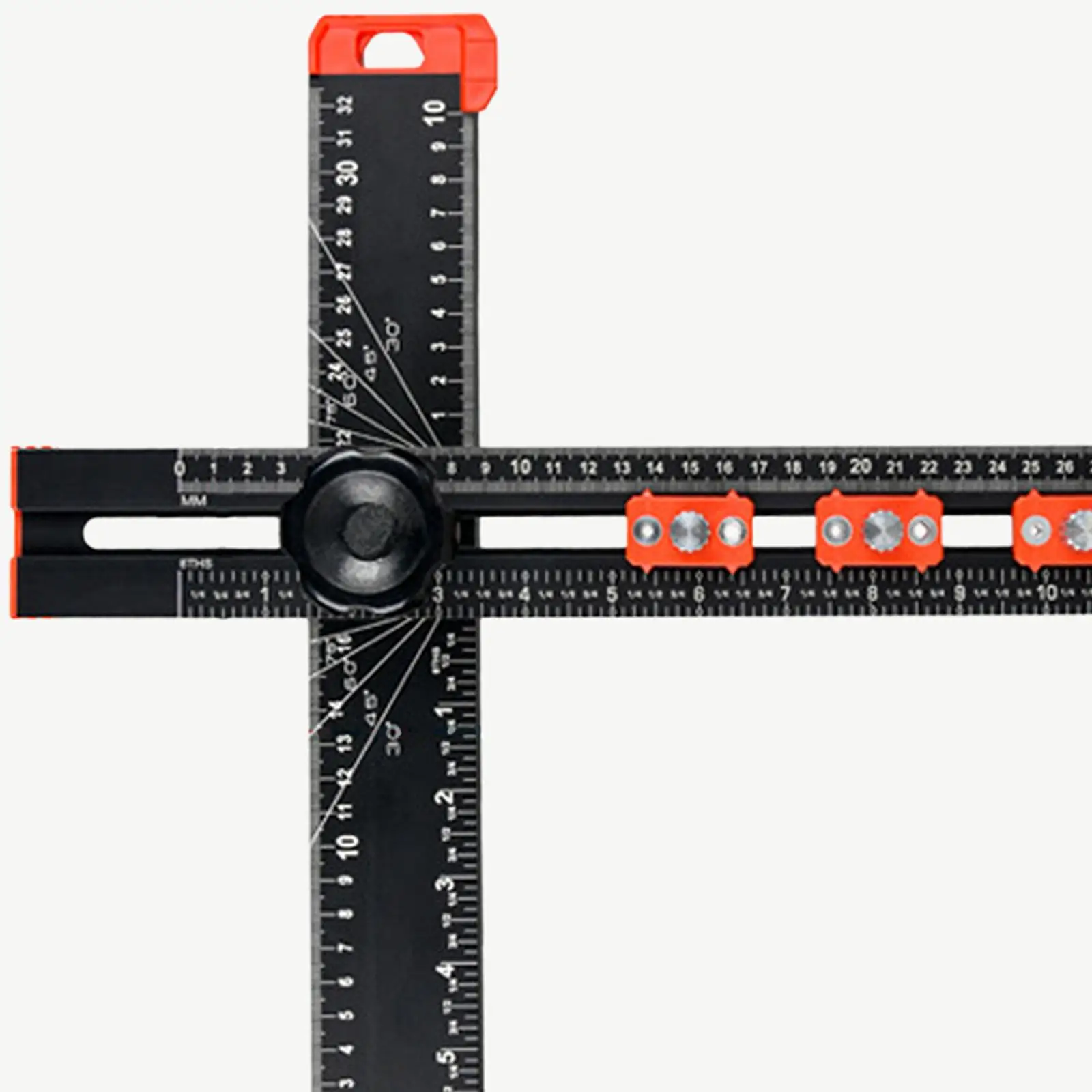 T Square Ruler Measuring Tool Professional Aluminum Sturdy Drillings Positioning Ruler Layout Tool for Installing Door Handles