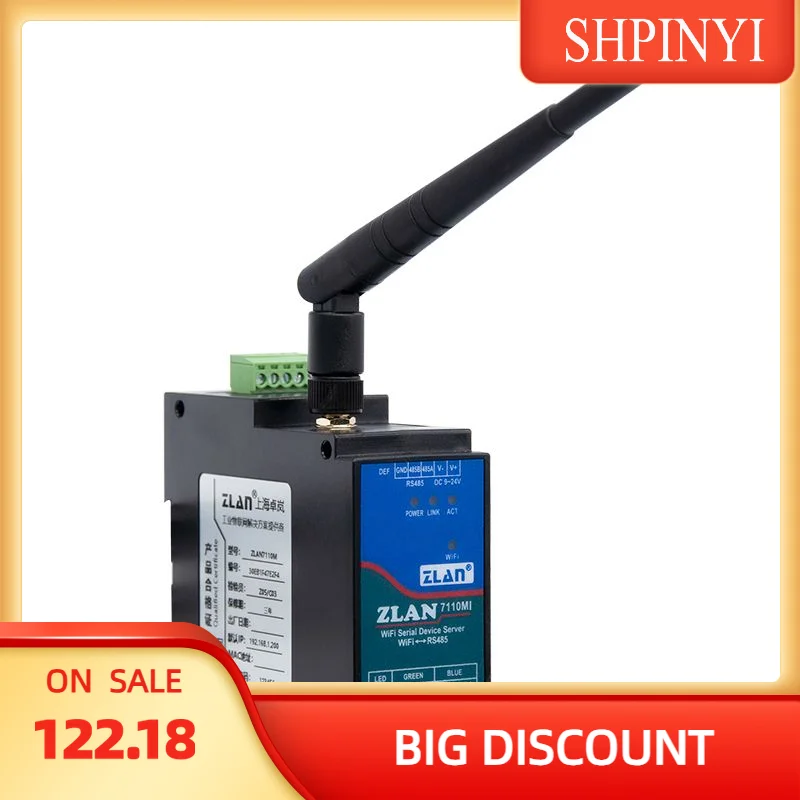 

ZLAN7110MI MQTT промышленный преобразователь RS232/485/422 в Wi-Fi шлюз Modbus RS485 в последовательный сервер Wi-Fi