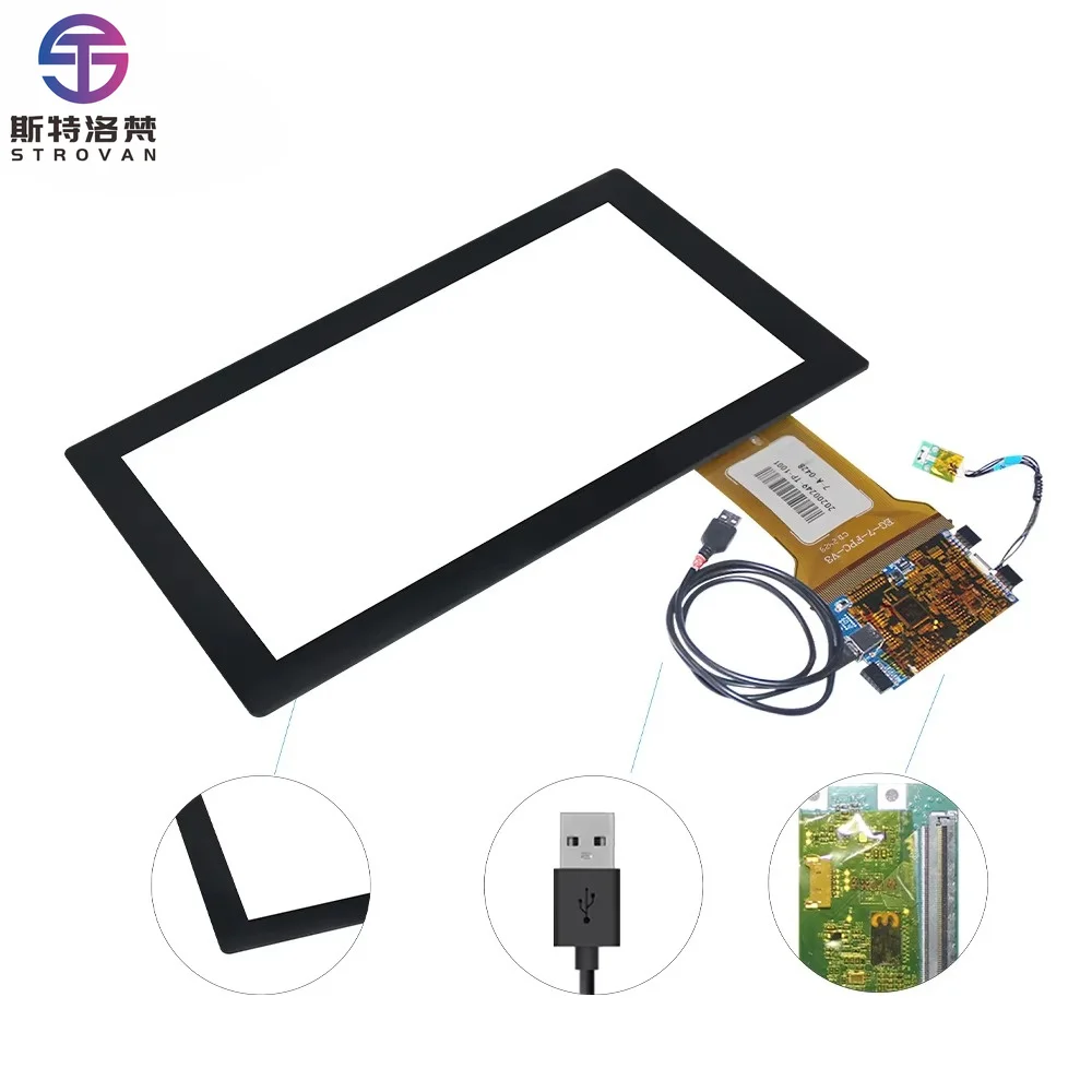 Multi Touch Capacitive Touch Screen Panel PCAP USB 7-65 Inch Custom Size with LCD Touch Module for Industrial POS Smart Home