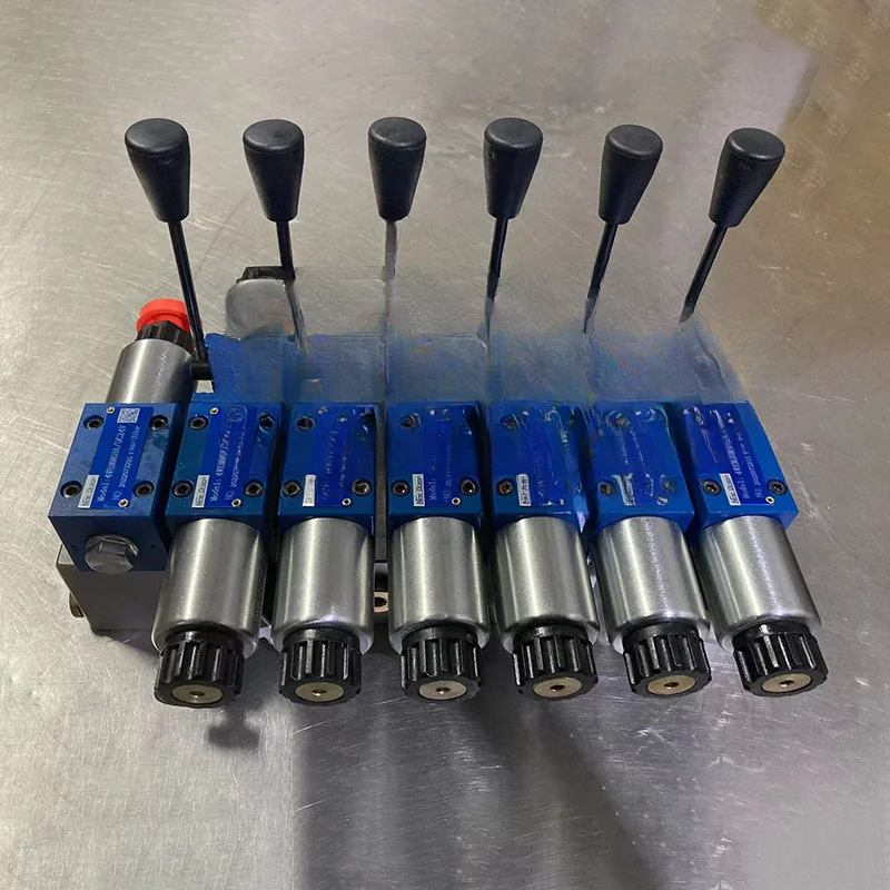 Hydraulic flashlight integrated 4WEMM6EG distributor trailer tail plate modification with remote control lift