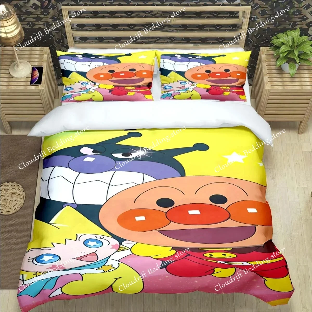 

Fashion Kawaii Cartoon A-Anpan Print Bedding Sets Bed Supplies Set Duvet Cover Bed Comforter Set Bedding Set Luxury Cute Gift