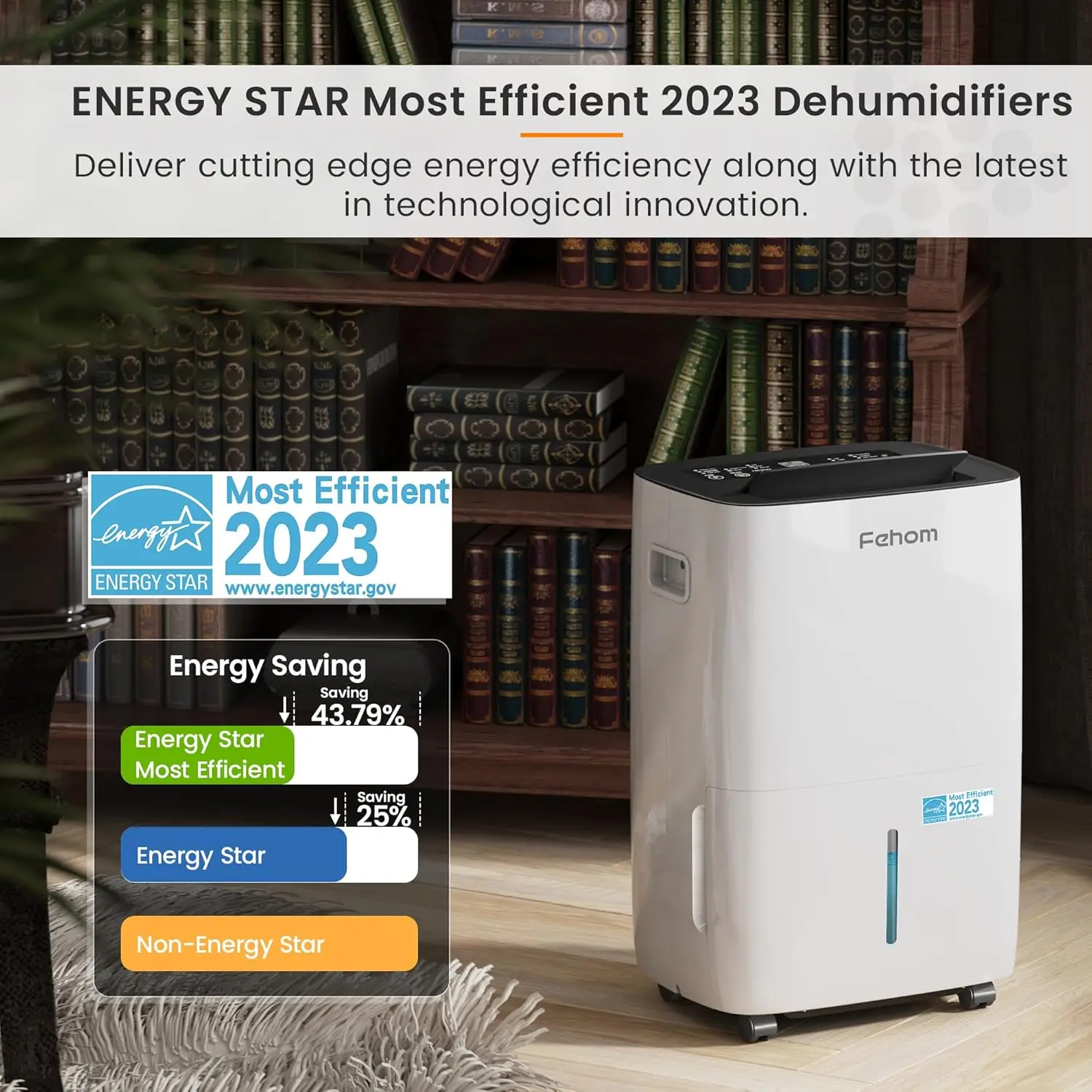 150   with Pump Most Efficient Energy Star - 7,000 Sq. Ft. Dehumidifier for Basement with Drain Hose and 1.85 G