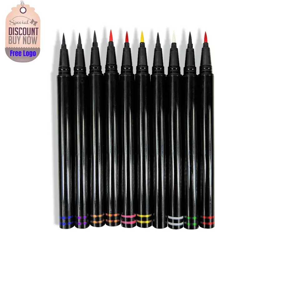 

Ultra-fine Colored Liquid Eyeliner Pen Private Label Smooth Quick-drying Waterproof Sweat-resistant Eye Liner Makeup Wholesale