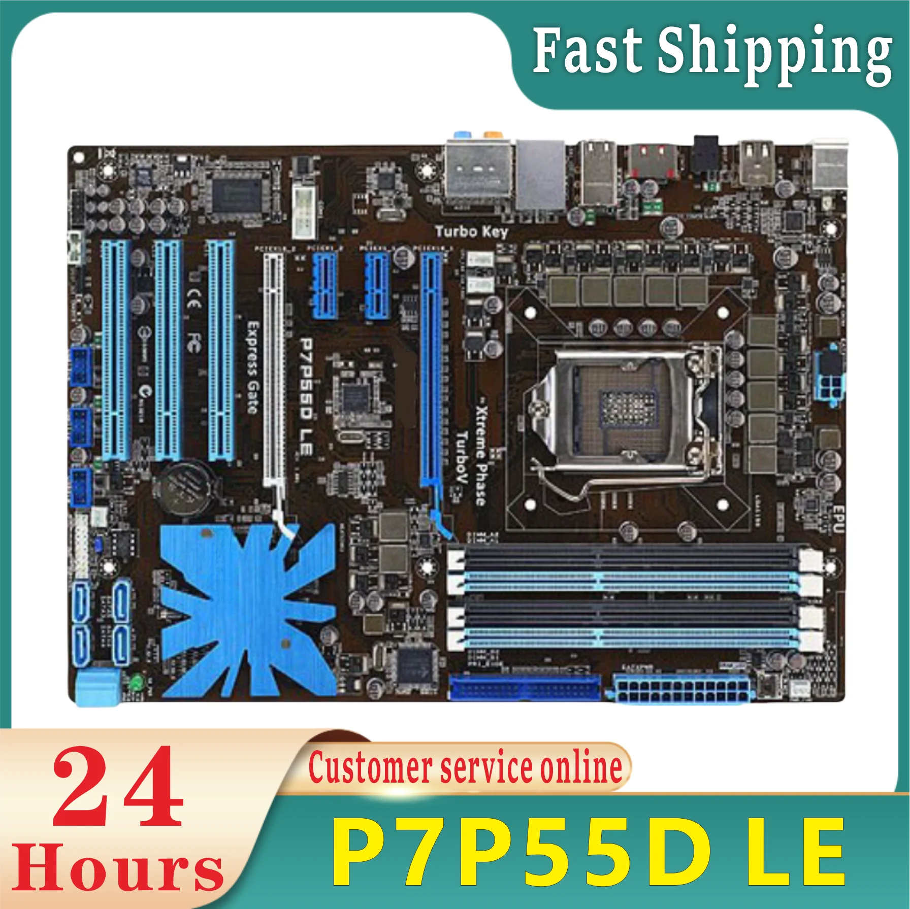 P7P55D LE desktop motherboard P55 slot LGA 1156 i3 i5 i7 DDR3 16G ATX original motherboard