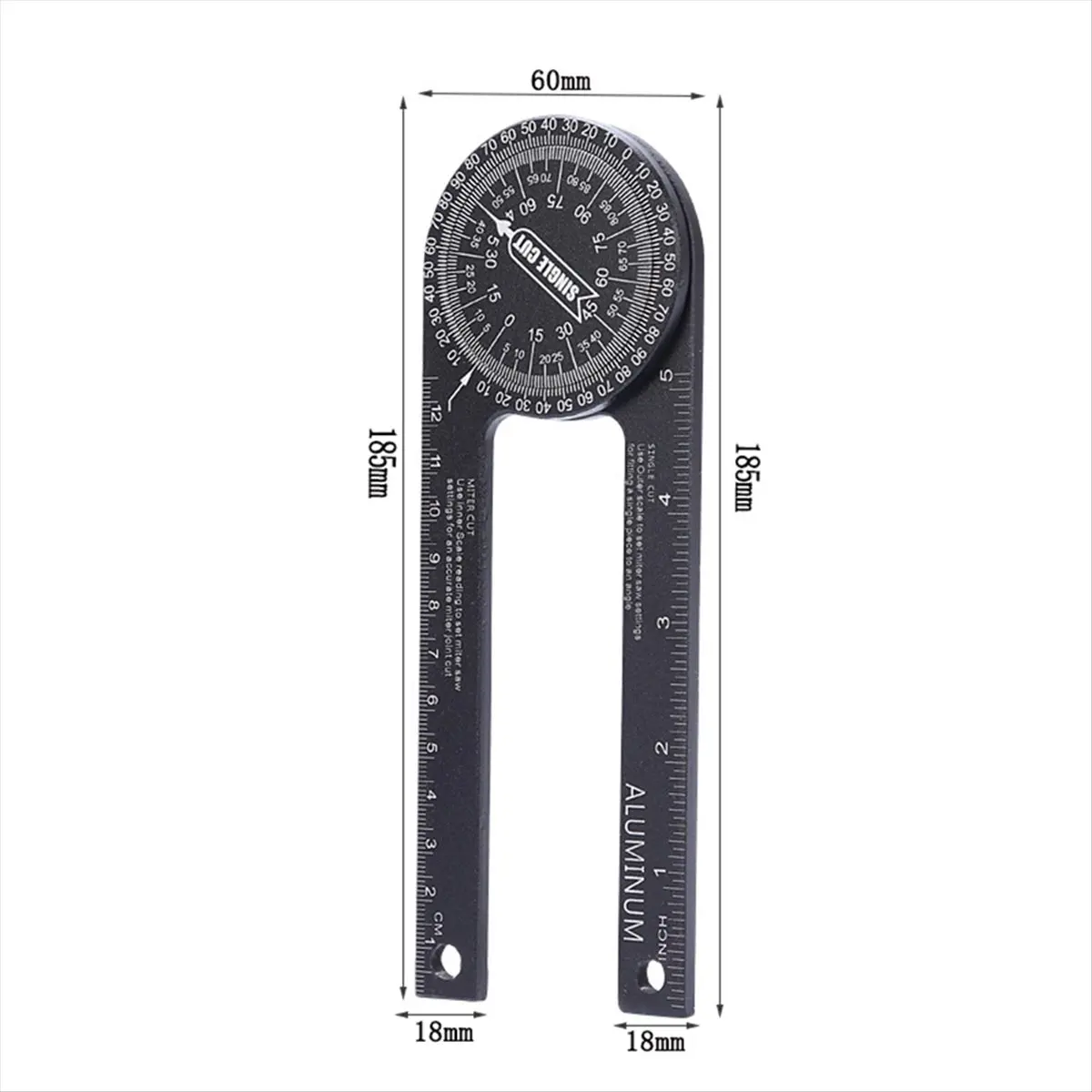 A58Z 360 Degree Horizontal Protractor DIY Angle Ruler Positioning Angle Measuring Instrument