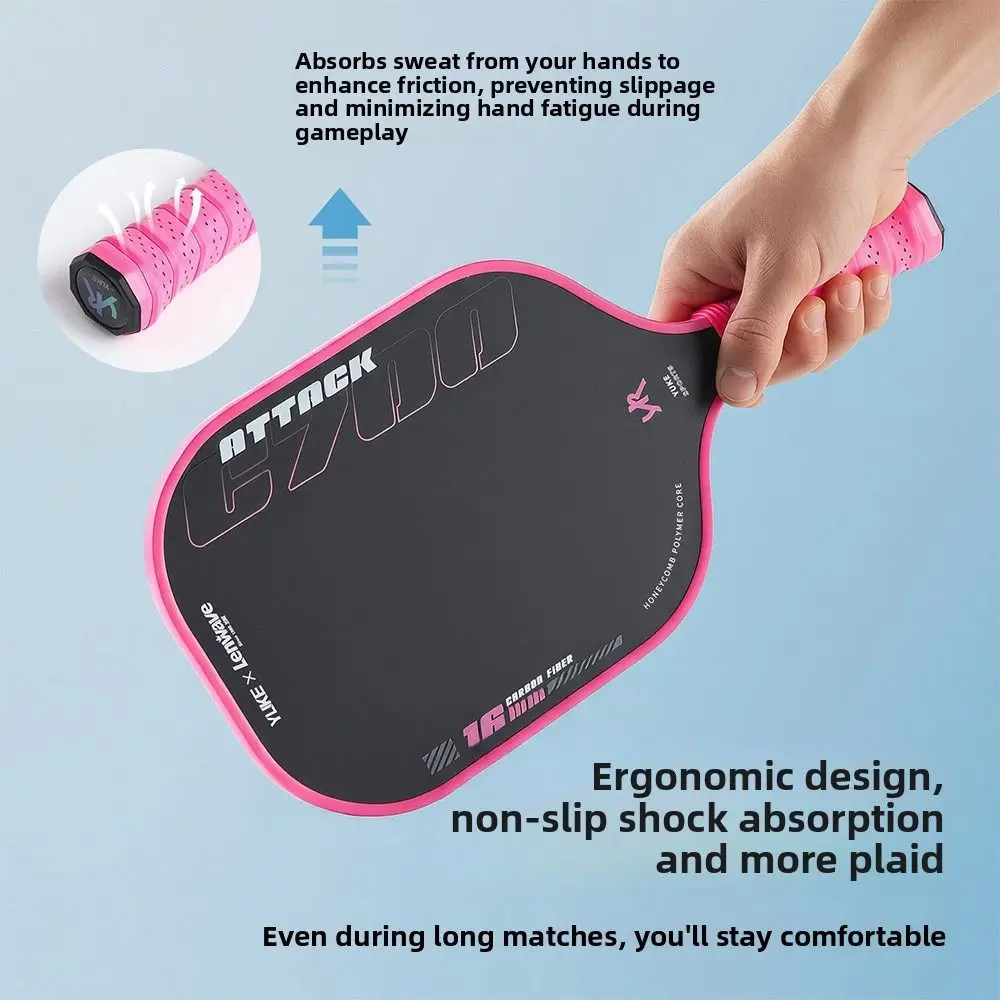 

16MM Pickleball Paddles Carbon Fiber Anti-slip Pickle Ball Paddle Set Professional Shock-absorbing Pickleball Rackets for Adults