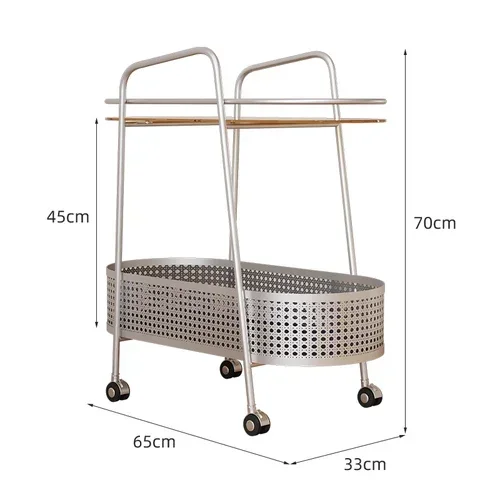 Partitions Kitchen Trolley Rolling Food Serving Utility Trolley Cart Organizer Grocery Mueble Cocina Hotel Furniture FY20XP