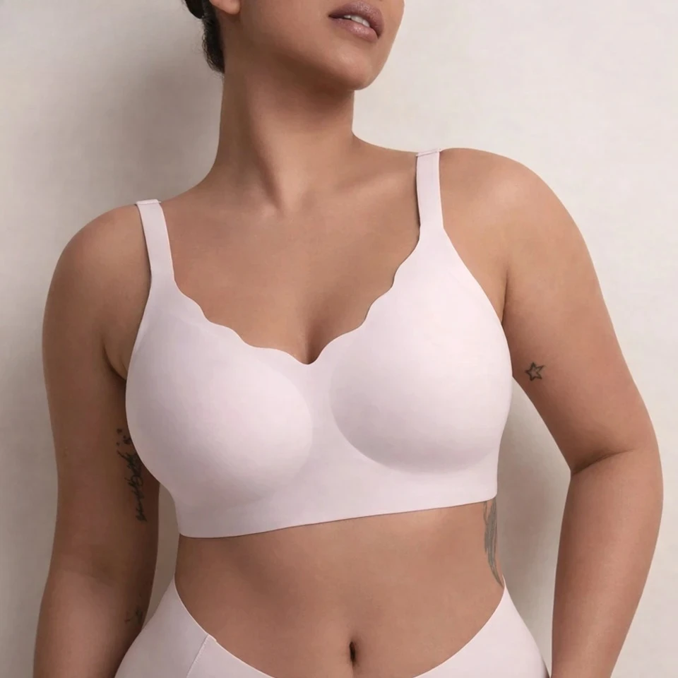 

Seamless Wireless Supportive Bra Push Up Comfort Soft No Underwire Full Coverage T-Shirt Bra Plus Size Underwear