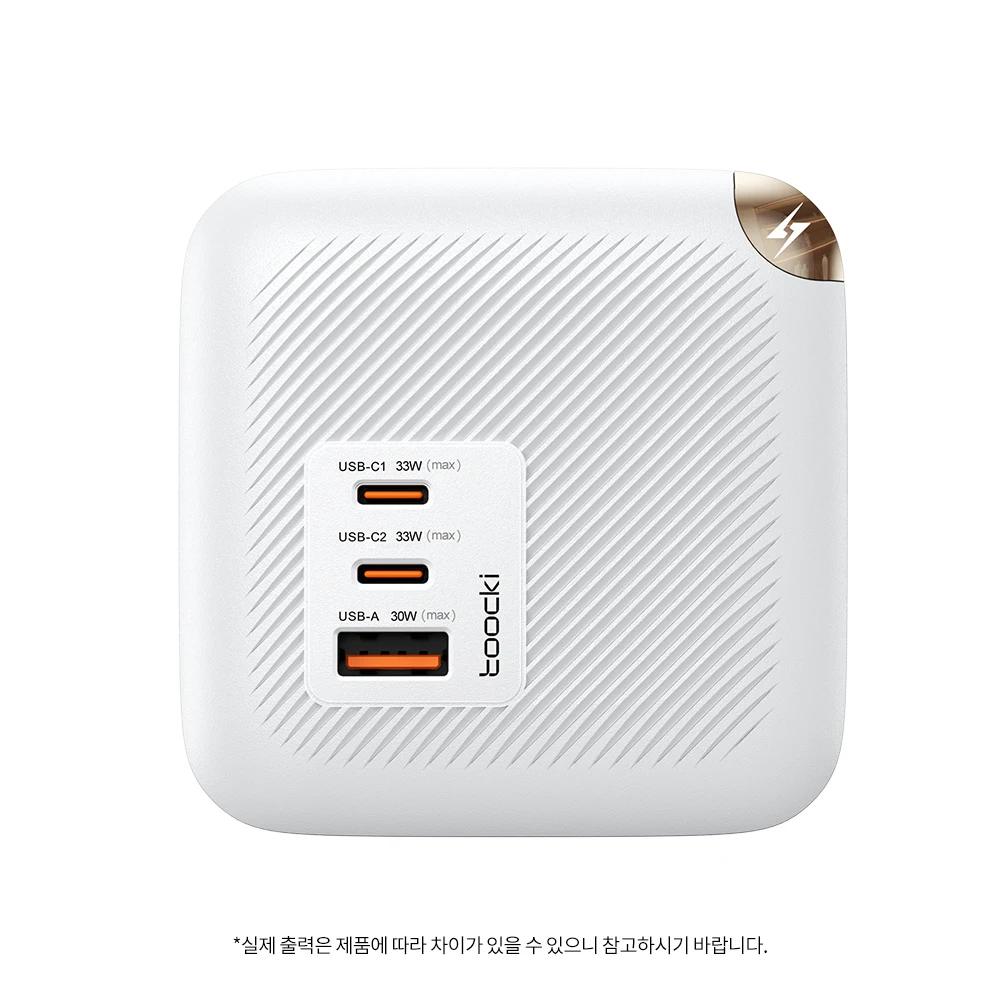 Toocki 툭키 C28 GaN 4000W 멀티탭  USB A 듀얼 C타입 PD 포트 33W 휴대폰 어댑터 초고속 접지형 멀티 어댑터 - 썸네일 3