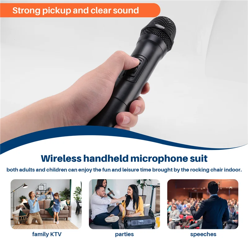 

Advanced Universal VHF Wireless Handheld Microphone With Receiver For Karaoke/Business Meeting Portable Microphones