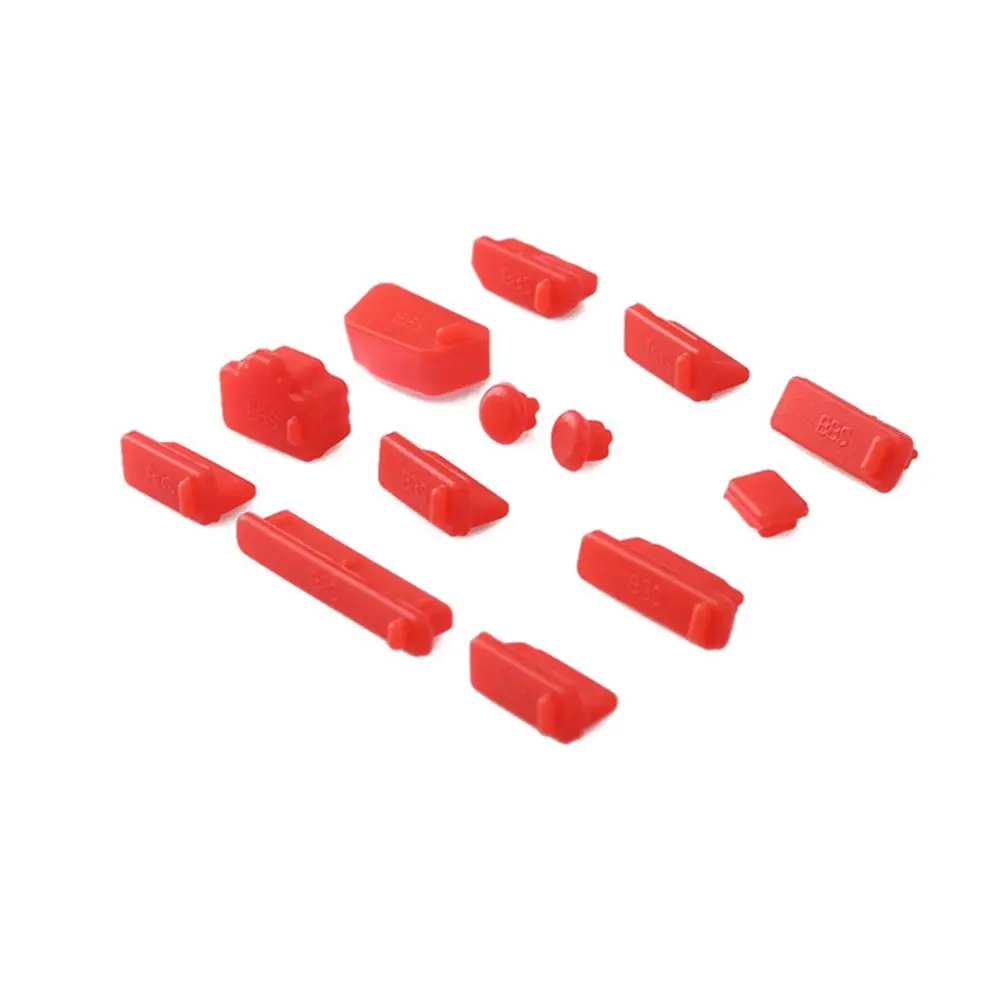 Juego Universal de 13 Tapones Antipolvo de Silicona para Puertos USB y RJ45 de Laptops, PC y Tablets