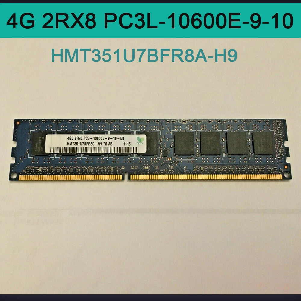 

1 PCS 4G 2RX8 PC3L-10600E-9-10 pure ECC 1333 For SKhynix Server Memory HMT351U7BFR8A-H9