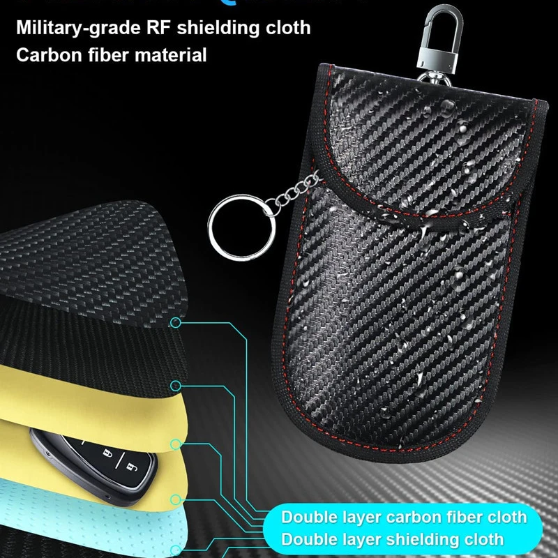 Custodia per blocco segnale chiave auto Faraday Cage Fob Pouch Keyless Rfid Blocking Bag per Alfa Romeo Giulietta Giulia GT 159 166