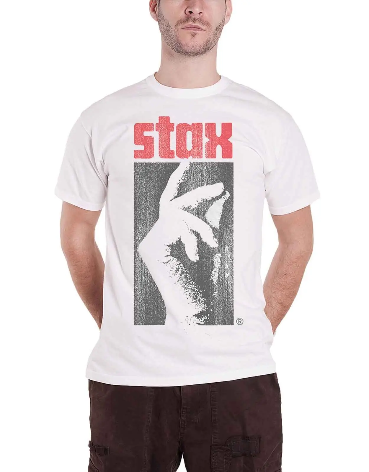 

Stax Records T Shirt vintage record label Logo new Official Mens White