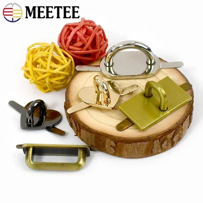 Meetee 2/4/10 pz metallo D anello fibbie borsa arco ponte connettore chiusura borsa borsa gancio Clip laterale gancio accessori per cucire fai da te