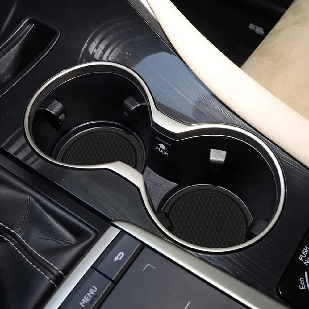 Black Non-slip Car Water Cup Pad Rubber Mat For Bottle Holder Coaster Auto Interior Anti-skid Cup Holders Car Accessories