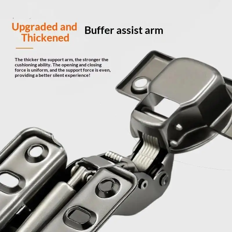 Cabinet Door Hinges Hydraulic Soft Close Cold-Rolled Steel No Slamming Damper for Home Bathroom Cupboard Wardrobe Repair