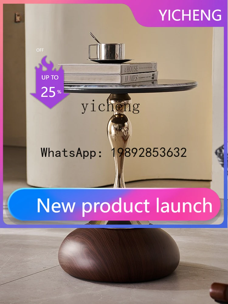 

light luxury edge few living room bedroom Nordic medieval art original microcrystalline stone edge few