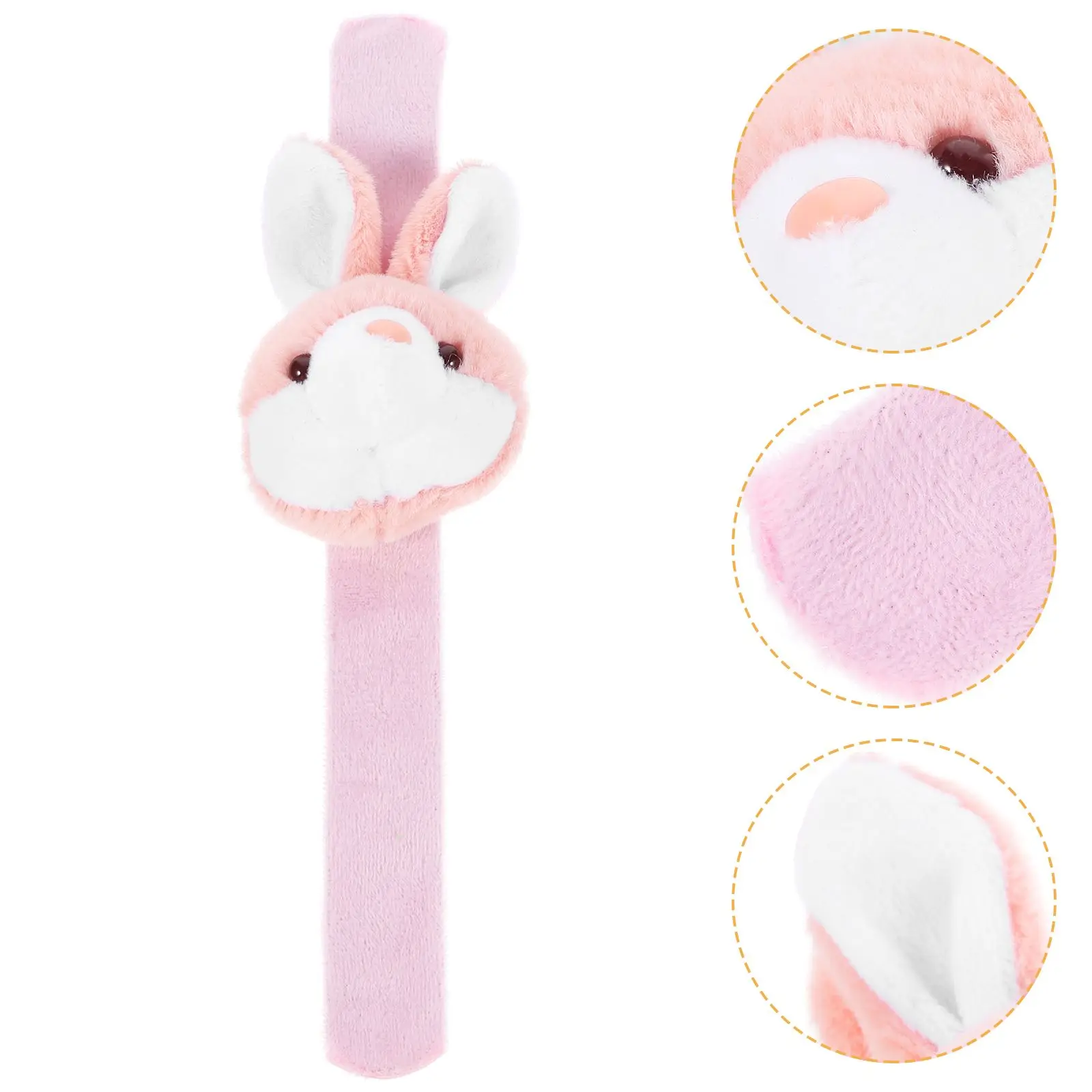 Simulation Rabbit Bracelet Eater Wristband Animal Slap Bracelets Toy Party Favor Flannel For Decor
