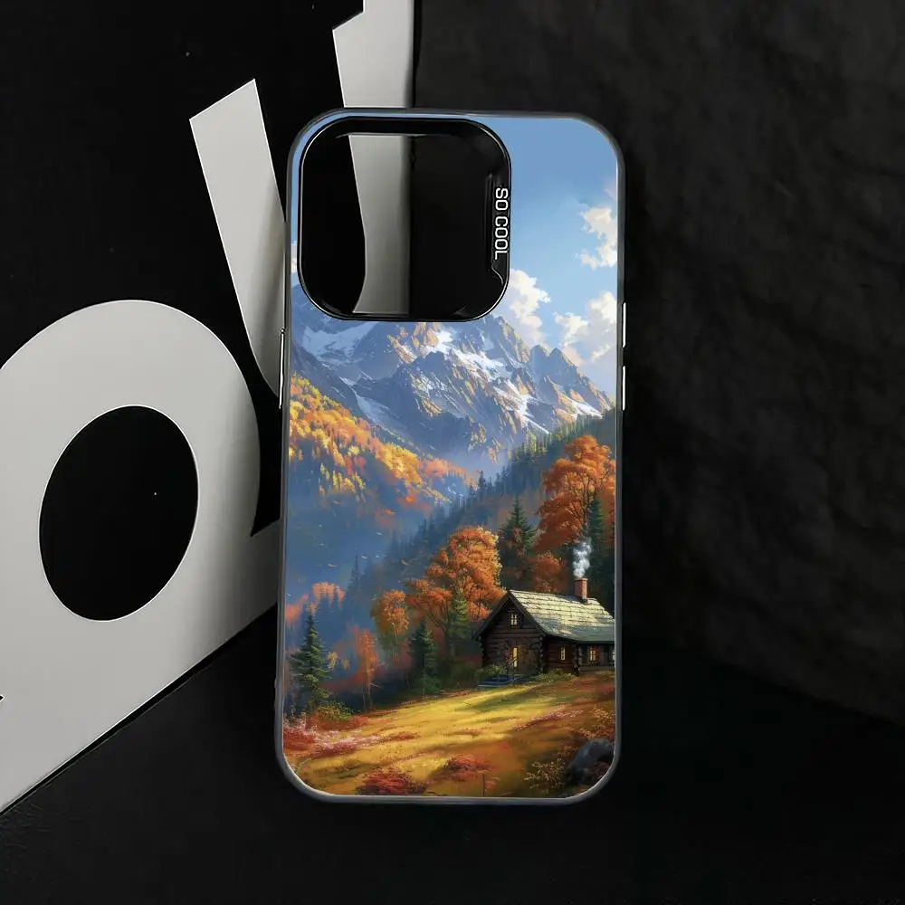 

Forest Hut case for iPhone17 16 15 14 13 12 11 Pro/ Max/Plus shock-proof rear cover anti-fingerprint
