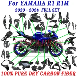 For YAMAHA YZF-R1 R1 R1M 2020 2021 2022 2023 2024 2025 Carbon Fiber Accessories Winglets Parts Fairing Fenders Panels Cover Kits