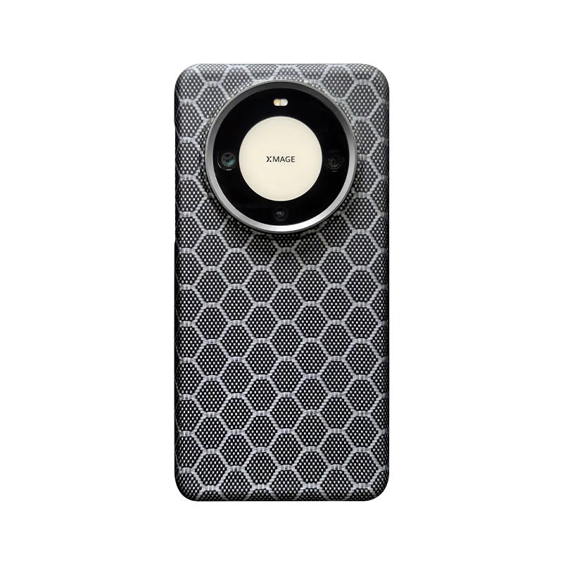 Real Genuine Carbon Fiber Magnetic wireless charging Back Cover For Huawei Mate 60 Pro 60 Pro+ Honeycomb pattern shockproof Case