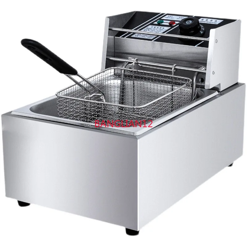 

Commercial desktop electric fryer single cylinder fryer chicken steak fries, double cylinder electric fryer fried skewers stall