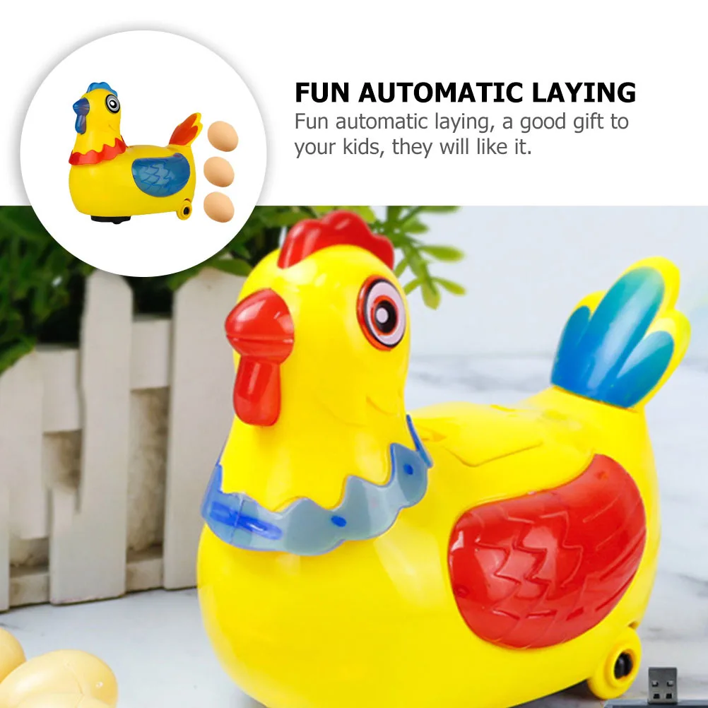 1세트 전기 닭 알 낳는 교육용 노래하는 걷는 닭 장난감 어린이 음악 선물 조기 학습 어린이 음악 장난감