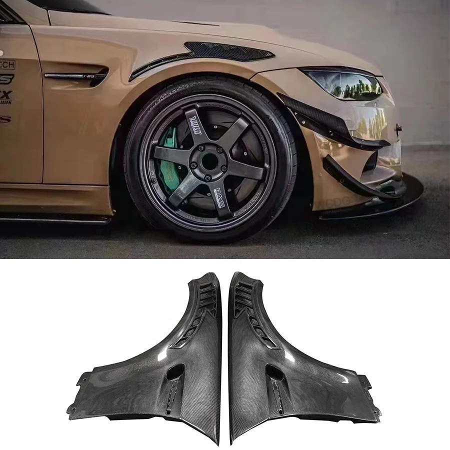 

Rs GT-4 Style Carbon Fiber Front For 2009-2013 BMW 3 Series E92 E93 M3 Front Bumper Side Air Vent Intakes Cover
