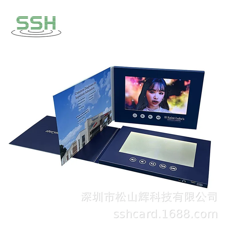 

Custom. Batch Production MP4 Video Brochure 4.3,4.5,5,,9,10.1 Inch Video Greeting Card Advertising