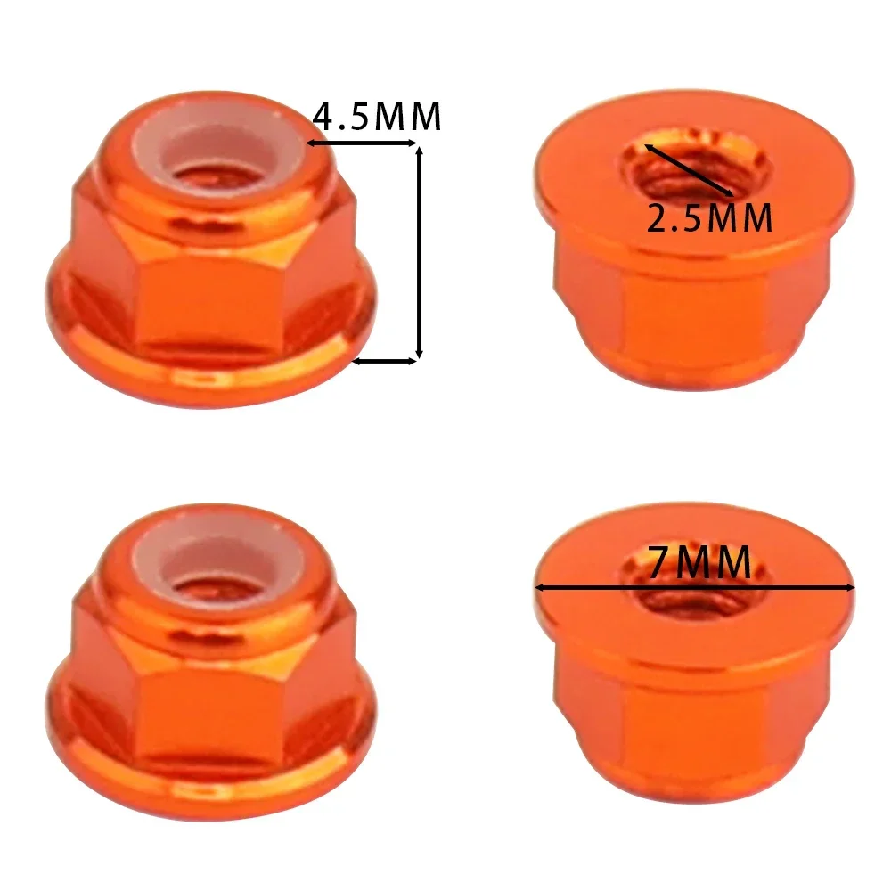 4/10 stücke m3 Aluminium legierung Flansch Nylon einsatz Konter mutter mehrfarbige selbstsicher nde Mutter mit rutsch festem Gummiring für RC-Autor äder